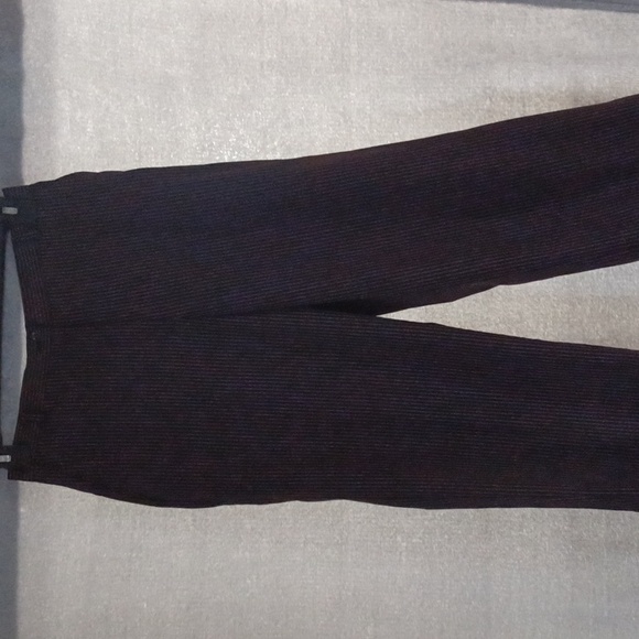 Evan-Picone Stretch Brown Pinstriped Dress Pants High Waist Trousers Size 10. - Picture 2 of 12
